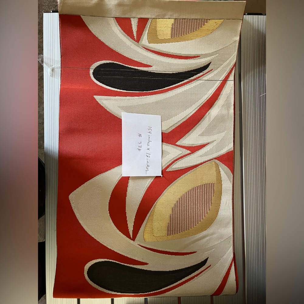 Vintage Japanese Silk Maru Silk Bolt – Bold Mid-Century (154" x 12")